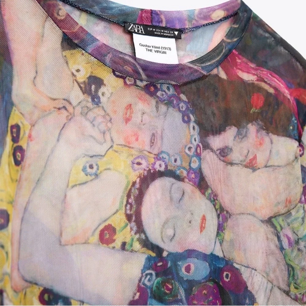 Zara Limited Edition The Virgin Gustav Klimt Long Sleeve Bodysuit - Picture 2 of 9